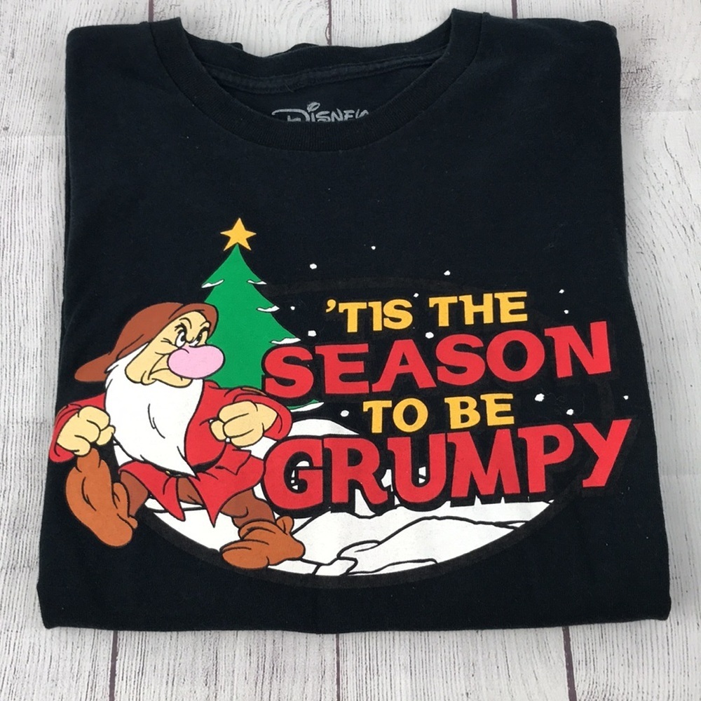 DISNEY Men's “Tis The Season To Be Grumpy” Short Sleeve Shirt